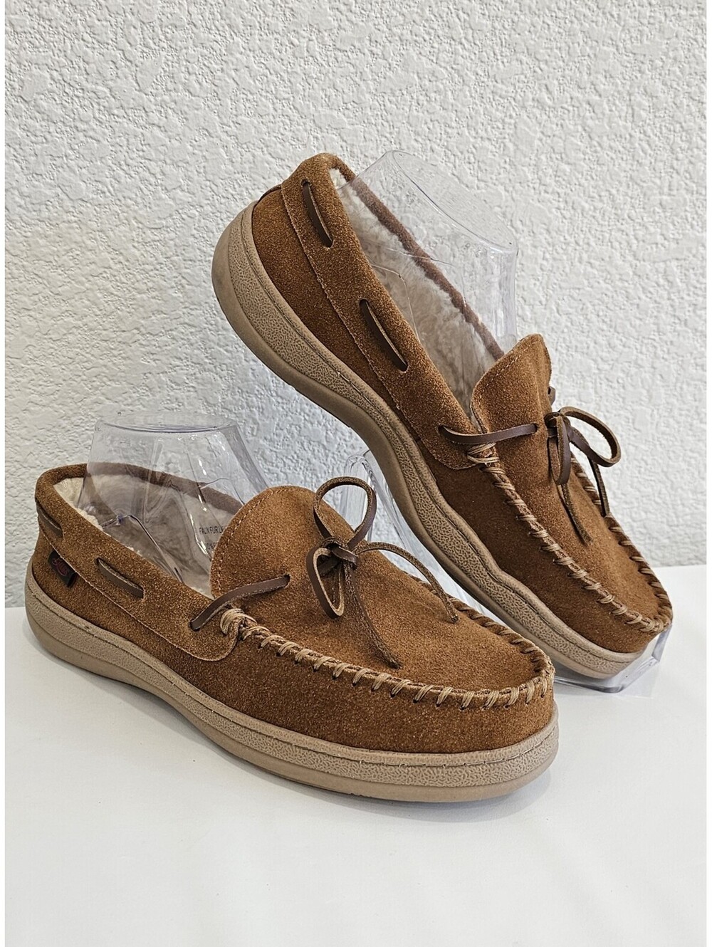 Bass Men’s Brown Moccasin Slippers Size 7M